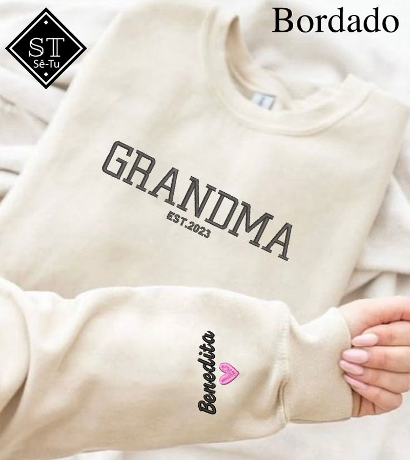 Sweatshirt Grandma Manga (Bordado)